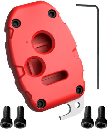 Picture of Cutting NOT Required Key Fob Replacement Shell for Honda Accord Civic CRV Pilot and More - Better Than OEM Key Fob Cover - Made in USA Custom Fit Durable Design Check Fitment (Red, 3 Button)