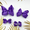 Picture of Purple Bows for Girls,6PCS Hand-made Grosgrain Ribbon Hair Bows Alligator Clips Hair Accessories for Little Teen Toddler Girls Kids (Purple)