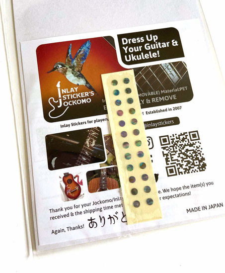 Picture of Inlay Sticker Fret Markers for Guitars & Bass - 1/8" Small Side Marker Dots - Abalone-Mix