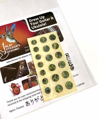 Picture of Inlay Sticker Fret Markers for Guitars & Bass - Custom Dots - Abalone Green