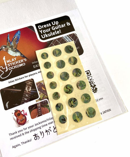 Picture of Inlay Sticker Fret Markers for Guitars & Bass - Custom Dots - Abalone Green