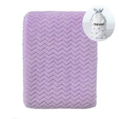 Picture of CREVENT 30''X40'' Soft Cozy Warm Baby Blankets for Boys Girls Solid Color - All Season Use - Newborn Essentials (Wave Lanveder)