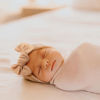 Picture of Konssy Baby Girl Newborn Receiving Blanket with Headband Set Baby Swaddle Nursery Swaddle Wrap