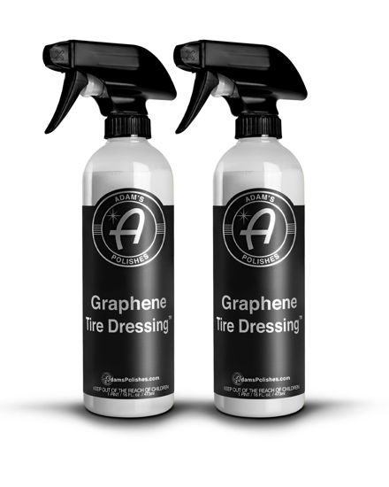 Picture of Adam's Polishes Graphene Tire Dressing - Deep Black Finish W/Graphene Non Greasy Car Detailing Use W/Tire Applicator After Tire Cleaner & Wheel Cleaner | Ceramic Coating Like Tire Protection (2-Pack)