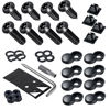 Picture of Hoewina Anti Theft License Plate Screws Kit, 8 Sets Stainless License Plate Screws, Anti-Rattle & Rust-Proof Bolts for Securing License Plates Frames or Covers on Cars, Trucks, SUVs (Black)