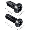 Picture of Hoewina Anti Theft License Plate Screws Kit, 8 Sets Stainless License Plate Screws, Anti-Rattle & Rust-Proof Bolts for Securing License Plates Frames or Covers on Cars, Trucks, SUVs (Black)
