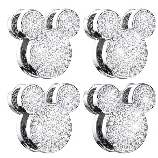 Picture of Pangpai Bling Car Hooks, Cute Rhinestones Car Organizer Interior Accessories, Car Dashboard Decorations Hook for Purse Umbrellas Grocery Bags Handbag, 4-Pack
