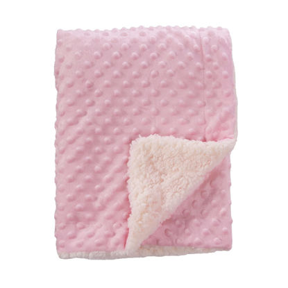 Picture of CREVENT Cozy Soft and Warm Sherpa Baby Blanket for Infant Toddler's Crib Cot Stroller Gift for Baby Girls All Season Use(30"X40" Pink Dot)