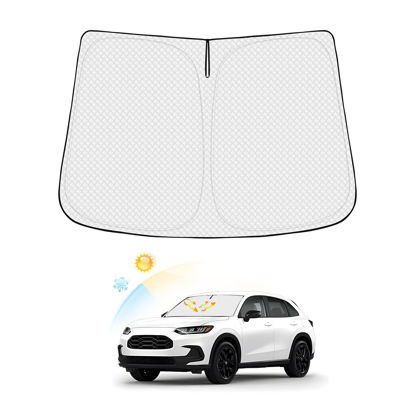Picture of Canvcle Windshield Sun Shade for Honda HR-V 2023-2024 HRV Accessories Thicken 6-Layer Front Window Sunshade Cover Sun Visor Protector Foldable Block UV Rays Keep Vehicle Cool