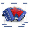 Picture of Button Accordion 10 Keys Control Accordion include 3 Air Valve Easy to Play Lightweight Environmentally-friendly Kid Instrument for Early Childhood Developmet Fit for 3 years and over (Blue)