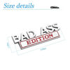 Picture of Car Bad Ass Edition Emblem, 3D Fender Badge Decal Car Sticker with 3M Adhesive, Auto Accessories for Tailgate Front Grille Hood Trunk, Car Replacement Compatible with Motorcycle SUV Truck