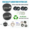 Picture of YoUoY License Plate Screws -Carbon Fiber Pattern Printing, Plastic License Plate Caps Cover for Carbon License Plate Frame Holder, Front Rear Car Tag Bolts