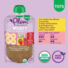 Picture of Plum Organics Mighty Builder Organic Toddler Food - Banana, White Bean, Strawberry, and Chia - 4 oz Pouch (Pack of 12) - Organic Fruit and Vegetable Toddler Food Pouch
