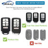 Picture of EKALA for Honda Key Fob Cover with Leather Key Fob Keychain, 5 Buttons Soft TPU Keys Shells Compatible with Honda Accord Civic CRV Odyssey Pilot Key Fob Protector Black Gold(BP-Hod)
