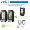 Picture of EKALA for Hyundai Key Fob Cover with Leather Key Fob Keychain, Soft TPU Key Fob Protector Shell Fit for Hyundai Genesis Elantra Sonata Tucson Santa Fe Kia 4 Buttons Keyless Entry Smart Key(BP-Hyd-4A)