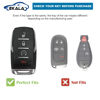 Picture of EKALA for Dodge RAM Key Fob Cover, 4 Buttons Soft TPU Full Covers Protector Key Fob Holder with Keychains Fit for 2019-2022 Dodge RAM 1500 2500 3500 4500 5500 Remote Start Key Fob Case(DDG)