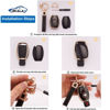 Picture of EKALA for Mercedes Key Fob Cover, 3 Buttons Soft TPU Key Fob Protector with Leather Keychain Lanyard Fit for Mercedes Benz A B C E G R S M Class AMG Smart Key Fob Case Black Gold(BP-Bnz)
