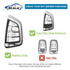 Picture of EKALA for BMW Key Fob Cover Soft TPU Full Protection Smart Key Case Shell White with Keychain Lanyard Fit for BMW X1 X2 X3 X5 X6 2 5 6 7 Series 3 4 Buttons Smart Key Fob Case(BM-4D)