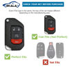 Picture of EKALA for Jeep Key Fob Cover with Keychain, Soft TPU Key Case Protection Compatible with Jeep Wrangler JL JLU Rubicon Gladiator JT Sahara JLU 4 Buttons Flip Folding Key Case Shell (Jep-4F)