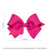 Picture of Wee Ones Girls' Classic Grosgrain Hair Bow with Plain Wrap Center on a WeeStay Hair Clip, Handmade, Small Sized Bow, Cranberry