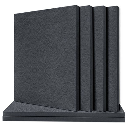 Picture of TroyStudio Thickened Acoustic Panels, 16 x 12 x 0.5 Inches Pack of 6 Felt Wall Decor Tiles Sound Absorbing Board, Noise Reverb Echo Dampening Soundproof Padding for Door Music Recording Home Studio