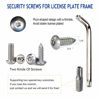 Picture of ZXFOOG Anti Theft License Plate Screws- Stainless Steel Bolts Fasteners Kits for Car Tag Frame Holder, Tamper Resistant Mounting Hardware,1/4"(M6) Security Screw Set,Rust Proof,Chrome Screw Caps Cover