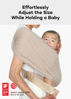 Picture of Konny Baby Carrier FLEX AirMesh(Head Support) - Summer Adjustable Summer, Easy to Wear and Wrap Baby Sling, Baby Wrap Carrier, Perfect for Newborn Babies Essentials up to 44 lbs (XS-XL) - Charcoal