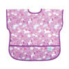 Picture of Bumkins Short Sleeve Bib for Girl or Boy, Toddler and Kids for 1-3 Years, Large Size, Essential Must Have for Junior Children, Eating, Mess Saving Soft Fabric Apron for Play, Unicorns Purple