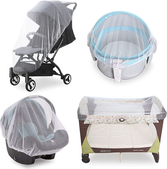 Picture of 2 Pack Baby Mosquito Net for Stroller, Durable Bug Net for Stroller, Car Seats, Bassinets, Cradles, Playards, Pack N Plays and Portable Mini Crib, Portable & Durable Baby Insect Netting