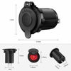 Picture of Cigarette Lighter Socket Car Marine Motorcycle ATV RV Lighter Socket Power Outlet Socket Receptacle 12V Waterproof Plug (LED Red) by ZHSMS