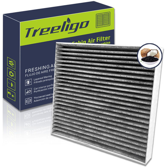 Picture of Treeligo CF10285 Cabin Air Filter, Replacement for Camry 2007-2017 Corolla 2009-2019 Rav4 2006-2018 4Runner 2010-2023 Avalon Prius Tundra Highlander ES300H, w/Upgraded Coconut Shell Activated Carbon