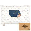 Picture of KeaBabies Toddler Pillow with Pillowcase, Jumbo 14X20 - Soft Organic Cotton Toddler Pillows for Sleeping - Machine Washable - Perfect for Travel, Toddler Bed Set (Jolly Rainbow)