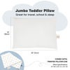 Picture of KeaBabies Toddler Pillow with Pillowcase, Jumbo 14X20 - Soft Organic Cotton Toddler Pillows for Sleeping - Machine Washable - Perfect for Travel, Toddler Bed Set (Jolly Rainbow)