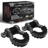 Picture of AUTMATCH D Ring Shackle 3/4" Shackles (2 Pack) 41,887Ibs Break Strength, Clevis Shackle with 7/8" Screw Pin and Shackle Isolator Washers Kit for Tow Strap Winch Off Road Vehicle Recovery, Grainstone