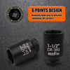 Picture of EGOFIX 1/2" Drive Deep Impact Socket, 1-1/2 Inch Socket, SAE Axle Nut Socket Heat-Treated CR-MO Anti-Rounding 6 Point for Easy Removal of Axle Shaft Nuts