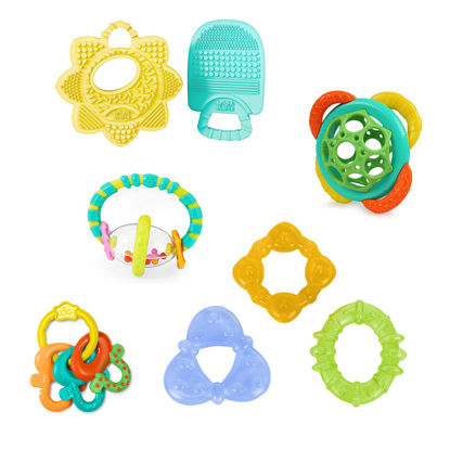 Picture of Bright Starts Teeth Relief 8pc Gift Set - BPA-Free Baby Teethers, Refrigerated Teething Toys, Unisex, 3 Months+