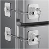 Picture of 2 Pack Refrigerator Door Lock, Child Proof Fridge Door Lock for Kitchen Freezer, Cabinets and Drawers, Air Oven Air Fryer, Closets, Windows, Doors-No Tools Need or Drill (Patent) (2 pcs Lock White)