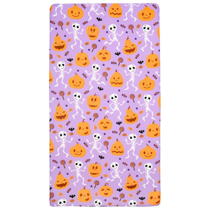 Picture of UOMNY Halloween Pumpkin Crib Sheet for Boys Girls Halloween Fitted Crib Sheets for Standard Crib 52 X 28 Inch Toddler Crib Mattresses Sheet