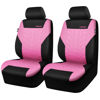 Picture of CAR PASS Car Seat Covers Two Front Only for Car, 3D Tyre Print Automotive Interior Covers, Airbag Compatible, Quick Setup Universal Fit Seat Covers for Car, Truck, SUV(Black and Pink)