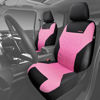 Picture of CAR PASS Car Seat Covers Two Front Only for Car, 3D Tyre Print Automotive Interior Covers, Airbag Compatible, Quick Setup Universal Fit Seat Covers for Car, Truck, SUV(Black and Pink)