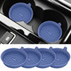 Picture of ME.FAN Car Coasters [4 Pack] Silicone Car Cup Coasters/Cup Mats - Universal Non-Slip Recessed Car Interior Accessories - Car Cup Holder Insert Coasters Navy Blue