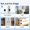 Picture of 4 Pack Refrigerator Locks with Keys for Kids, Toddlers and Adults, Self Adhesive Child & Baby Proofing Fridge Latch for Double Door, French Door, Cabinets and Drawers, Oven, Windows (Patent)