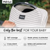 Picture of Milk Snob Original 5-in-1 Cover - Added Privacy for Breastfeeding, Baby Car Seat, Carrier, Stroller, High Chair, Shopping Cart, Lounger Canopy - Newborn Essentials, Nursing Top, Heather Gray Stripe