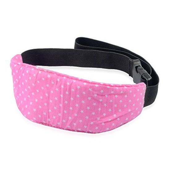 Picture of Head Support for Stroller Car Seat - Head Band Strap Headrest for Sleeping Traveling for Toddler Kids Children Child Baby Infant- Pink