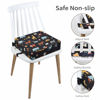 Picture of Toddler Booster Seat Dining, Cartoon Canvas Washable 2 Straps Safety Buckle Kids Booster Seat for Dining Table, Portable Travel Increasing Cushion (Elephant-Black)