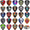 Picture of Guitar Picks,24 Pack Celluloid Thin, Medium, Heavy Guitar Pics,Guitar Picks Variety Pack Unique Artistic Design,Guitar Pick for Acoustic Guitar,Bass Guitar, Electric Guitar (Mix 7)