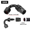 Picture of EVIL ENERGY 8AN Hose End Fitting 120 Degree Swivel for CPE Braided Fuel Hose Black