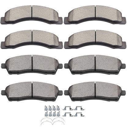 Picture of SCITOO D824 D757 Front Rear Ceramic Brake Pads Sets Fit For Ford For Excursion 2000-2005,For Ford For F-250 Super Duty 1999-2004,For Ford For F-350 Super Duty 1999-2004