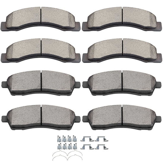 Picture of SCITOO D824 D757 Front Rear Ceramic Brake Pads Sets Fit For Ford For Excursion 2000-2005,For Ford For F-250 Super Duty 1999-2004,For Ford For F-350 Super Duty 1999-2004
