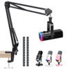 Picture of SUNMON Fifine AM8 Boom Arm - Metal Scissor Mic Boom Arm for Fifine Mic, Fifine Boom Arm with 3/8'' to 5/8'' Adapter,Fifine K688 Microphone Stand with Cable Sleeve